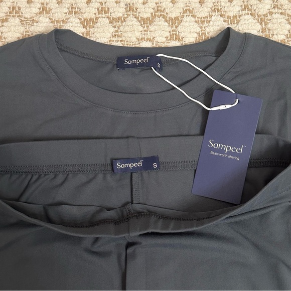 Two Piece Lounge Set Casual Summer Outfit 2 Piece Matching Short Set Gray Small - Picture 4 of 5